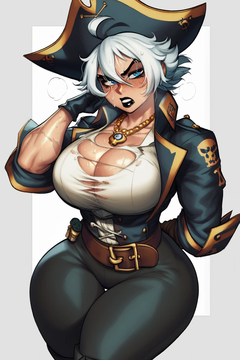 1 girl, Strong muscles, powerful thighs, Very big muscles, huge breasts, boobs_out, gray skin, sharp carnal teeth, yellow eyes, Creepy Face, abnormal, monstrous claws, chitinous spots on the arms and shoulders, black robe. ((Best quality))