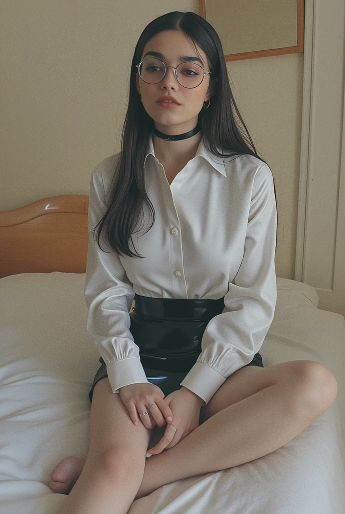 absurdres, RAW photo, extremely delicate and beautiful, masterpiece, Best Quality, ultra high resolution, 32k, hyperrealistic, ultra-detailed, perfect anatomy, perfect figure, super Detailed skin, 20 years old, very Slim body, narrow waist, very small head, very small face, delicate facial features, tearful mole, earring, thin legs, bare legs, (((very huge round breasts))), short medium hair, braid hair, ((wavy hair)), wet clothes, hoodie, jacket, skirt, ((collared dress shirt)),