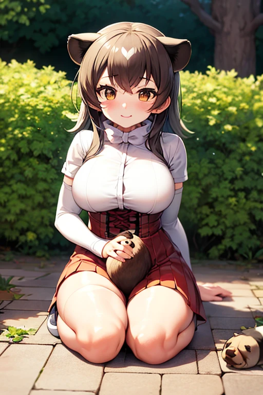 (masterpiece, Highest quality:1.2), alone, One girl, 、Kindergarteners、、6 years old、、の小さな体、Jessica, Close your eyes and scream, blush、Twin tails, Purple Shirt, Strapless Dress, corset, Earrings, belt,Red long skirt、 (Huge breasts:1.6)、Leg spread、Sit with your legs apart、Flashy lace white panties、Pussyが透ける、See-through panties、Thick white love juice、Drip a large amount of love juice、orgasm、Background grassland、Masturbation、masturbation behavior、Flip up your skirt、Pussy、clitoris、Very deep cleavage、Black tights、Urinating、incontinence、Peeing、Transparent clothes、Pee、Put your hands behind your back、Fall backwardassage the breasts、Sweat、Wet underwear、M字Leg spread
