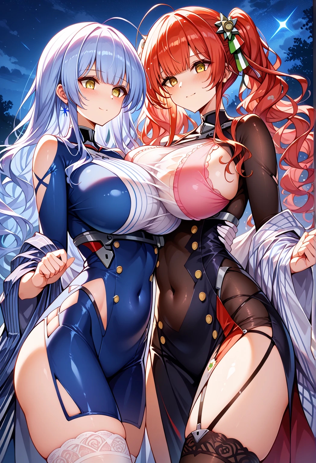 Long red hair, yellow eyes, evil, sexy, black and red clothes, cute hairstyle, evil face, evil, serious look, gloss lips, sinister, front look, beer maid outfit, Oktoberfest, bar maid, (((19 years old, large breasts, triple D cup breasts, round buttocks, bubbly buttocks, wide hips, bubbly ass, fit and strong)), beautiful eyes, short dress, old German bar, night, sensual, straight hair cut, clear skin, evil, adult girl, solo, red, very long hair, German beer, beer stein