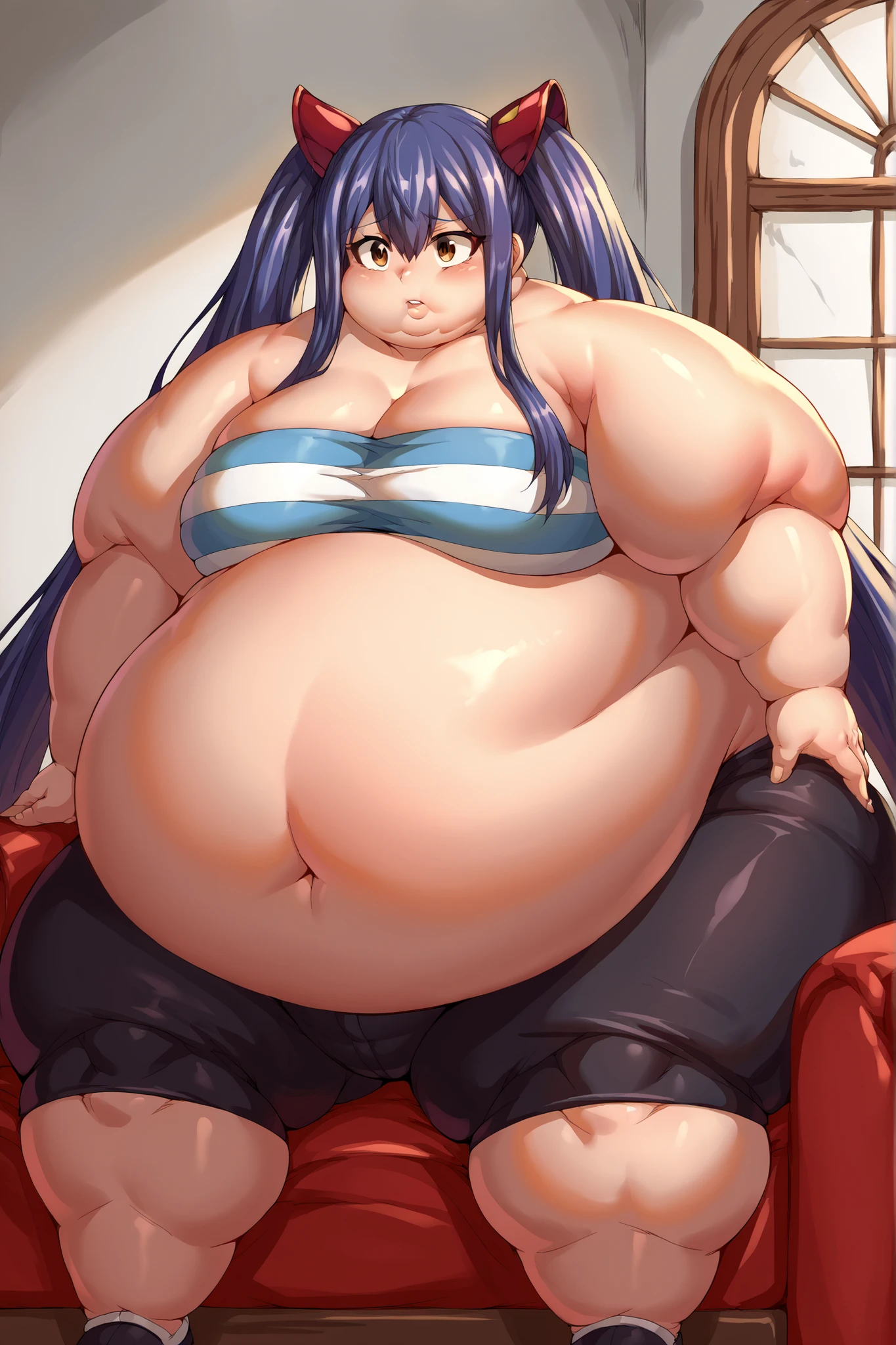 {(((Wide Hips)))、 (((Plump thighs)))、((Big Ass))、(Big Breasts)、Sexy pose