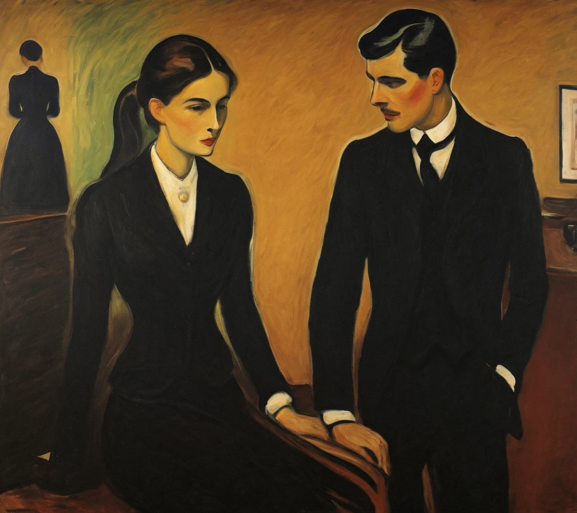a party in a Paris lounge restaurant in the early 20th century, los invitados son ((characters from the works of Amedeo Modigliani represented standing or sitting according to the composition of the image to be generated ))cinematography lighting, ultra detallado, Pintura digital, Artstation, arte conceptual, Suave, foco nítido, illustration, (piel alta y detallada:1.2), 8k UHD, DSLR, Soft lighting, alta calidad, Film grain, Fujifilm XT3 mix4 Wildstyle RAW foto,