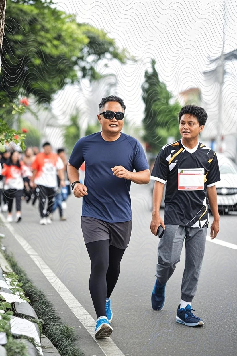 (Best quality,A high resolution,Ultra-detailed,Realistic:1.2), 2023 runner, runner outfit(promotional poster)。
