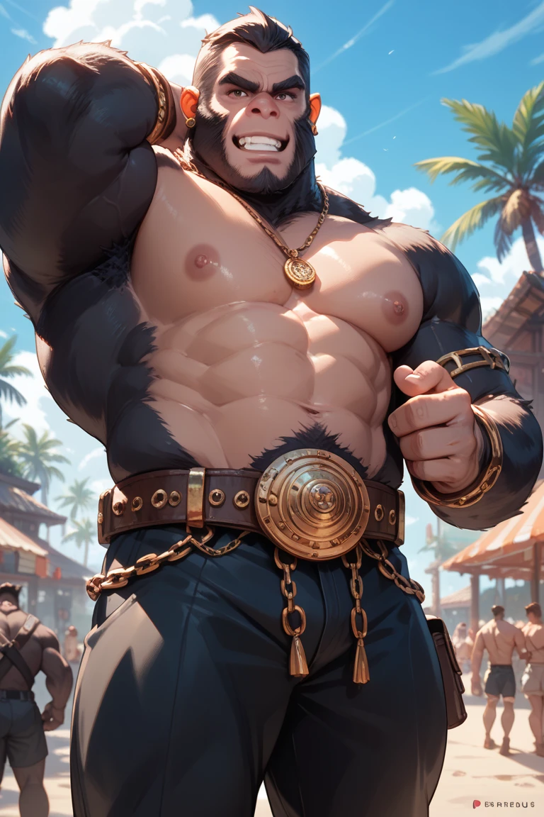 (((Rooster chicken))), anthro, (open jacket), (short pants), (((full body portrait))), showing pecs, showing chest, male, solo, adult, muscular abs, huge pecs, (nipples), older, detailed muscles, huge muscles, (mountain background), detailed face, smiling, (happy face), looking at viewer, bodybuilder body, hunk, beefy, by bruteandbrawn, by raccoon21, by personalami, by chunie, by kenket, (intricate, high detail, film photography, soft focus, RAW candid cinema, photorealism, realistic, photorealistic, analog style, subsurface scattering, masterpiece, best quality, ultra realistic, 8k)
