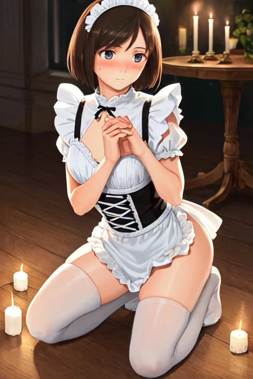 very cute and beautiful girl,(highly detailed beautiful face and eyes:1.2),
(smile),blush,black hair,looking at viewer,(floral pattern brown ta dress with detailed frills),detailed lace,
sitting,(spread legs),arms behind back,(white panties:1.12),
altar,church,indoors,
(best quality,masterpiece:1.2),absurdres,highres,ultra-detailed,extremely detailed,32k,8k resolution,
intricate details,cinematic scene,detailed background,solo,dynamic angle,