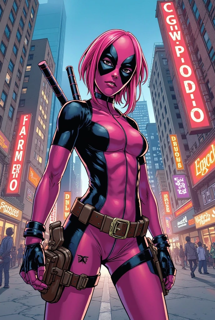 Lady Deadpool Anime, big boobs, perfection in details