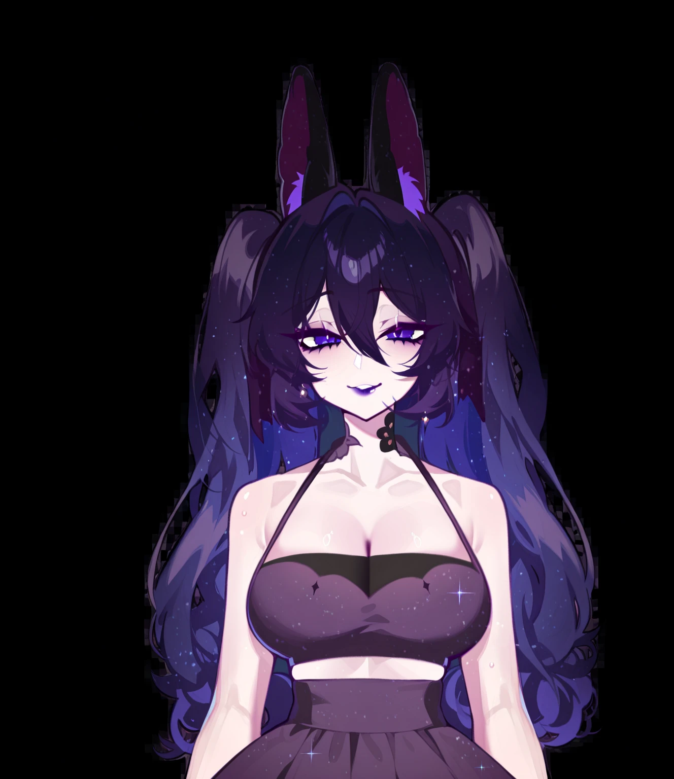 anime girl with black hair and horns and a white top, anime moe artstyle, demon anime girl, ahegao, gapmoe yandere, anime monster girl, shalltear from overlord, demon girl, nekomimi, mika kurai demon, anime girl with cat ears, anime waifu, [[[[grinning evily]]]]