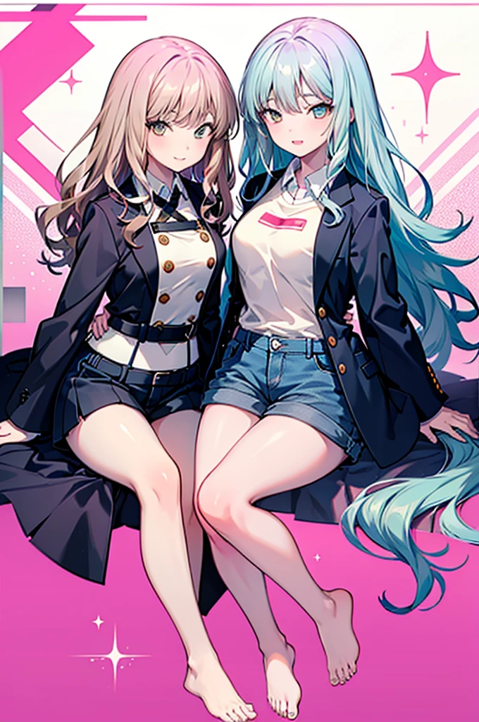 ((2D beautiful girl、top-quality、Perfect Finger 1.1、Perfect Anatomy 1.1、Dress perfectly、Beautiful illustration))、cute petit girl、(transform sequence)、((Leotard))、14years、a junior high school student、Fractal Art、baby-face、((stright long hair))、beatiful detailed eyes、Show your teeth and smile、glad、Full Body Display、（1人）、（cheer girl）、quiet dance school、The costume is brightly colored、