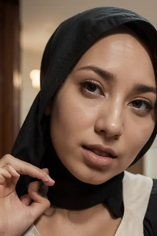 (64k, RAW photo, masterpiecel1.4, realistic, photo-realistic, HD quality, best quality, 1 beautiful malay girl, (old house)), photo of a women girl light pink tudung bawal hijab, ((huge-breasted), ((beautiful chubby body)), ((shy face)), ((seductive poses)), ((wearing sexy baju kurung pink dress)), ((erectnipples)), ((bondage with rope)), ((real cum facial all over face))