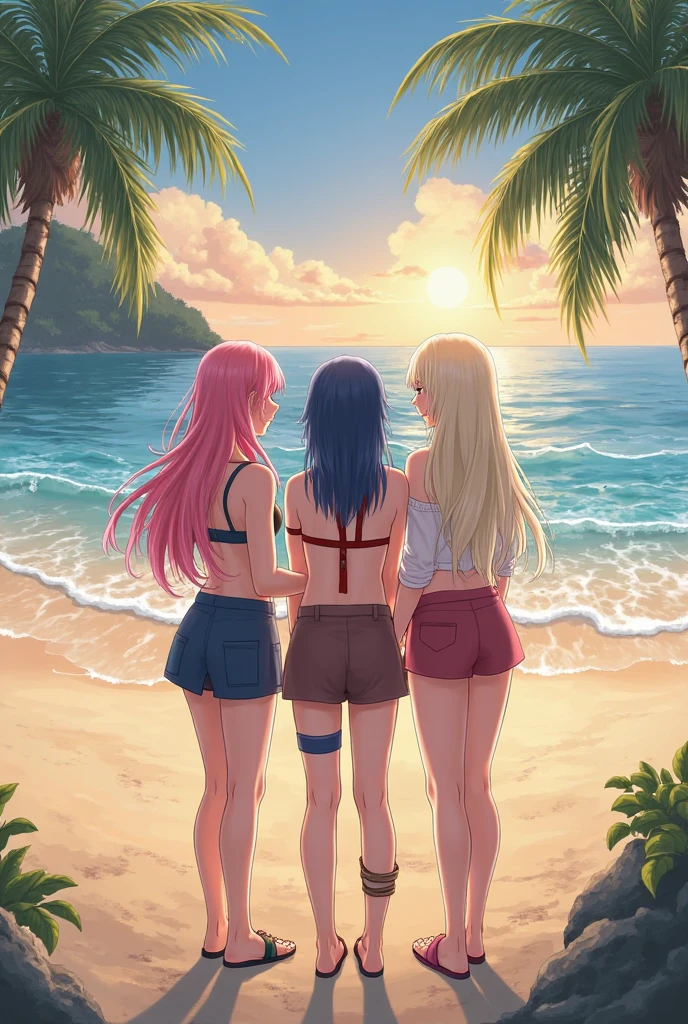 Masterpiece, ultra-high definition, 16K UHD,
reclining,
Exotic tropical paradise, Group of 4, sultry, seductive positions, playful Ahegao Double Peace, enchanting smiles, alluring blushes, slender figure accentuating curves, sexual symbolism, tantalizing tits, Cute beachwear, nudist beach.
Detailed eyes, hypnotizing gaze, perfect facial features, flawless skin texture, sun-kissed glow, lustrous hair, slender legs, toned abs, gleaming jewels, beach accessories, carefree attitude, group dynamics, raw and authentic capturing the essence of an un