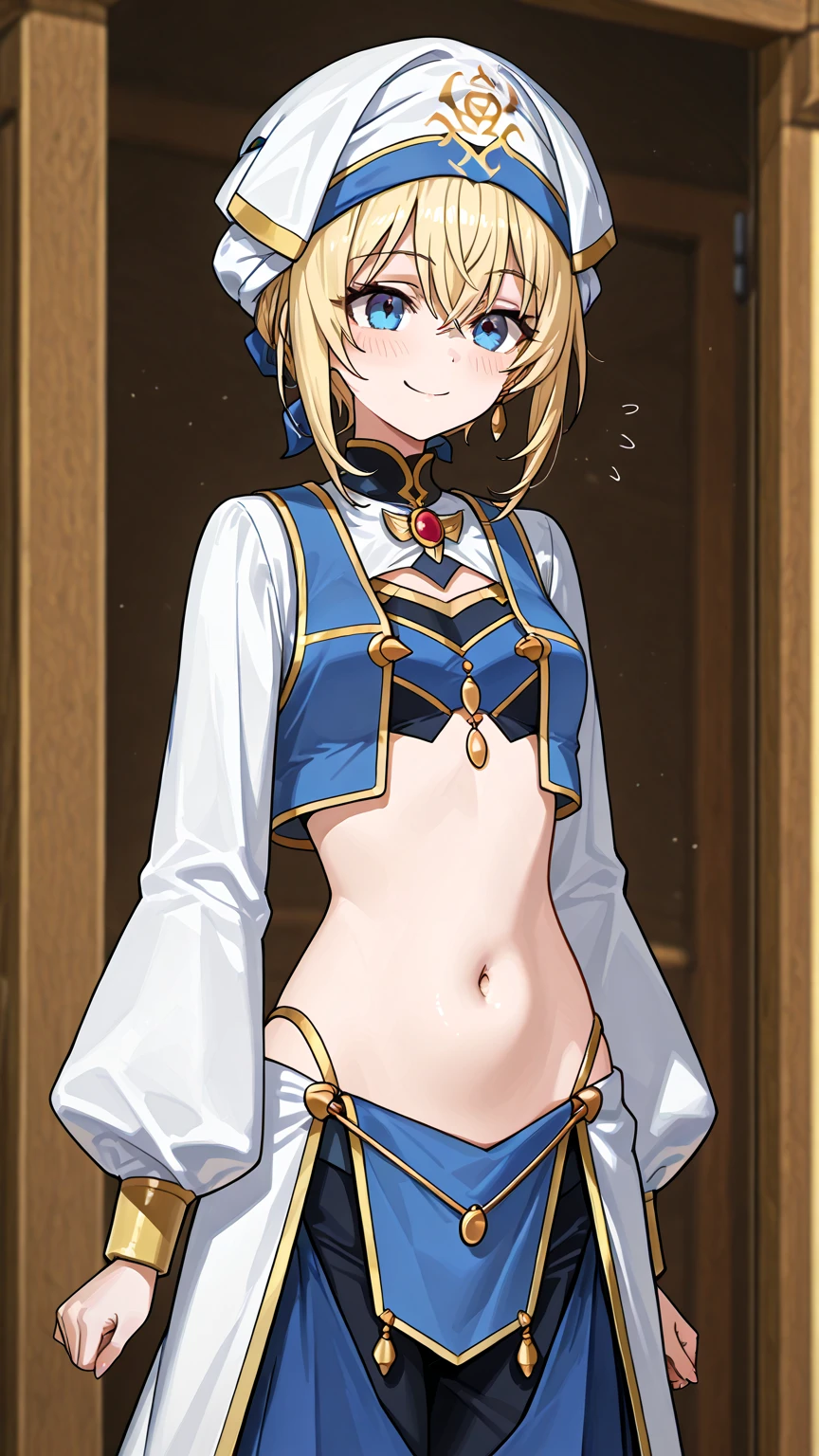 Straight face、topless,nipple,Cowboy Shot,Areola、topless,Violet Evergarden, gloves, brooch, Blur the eyes, blonde