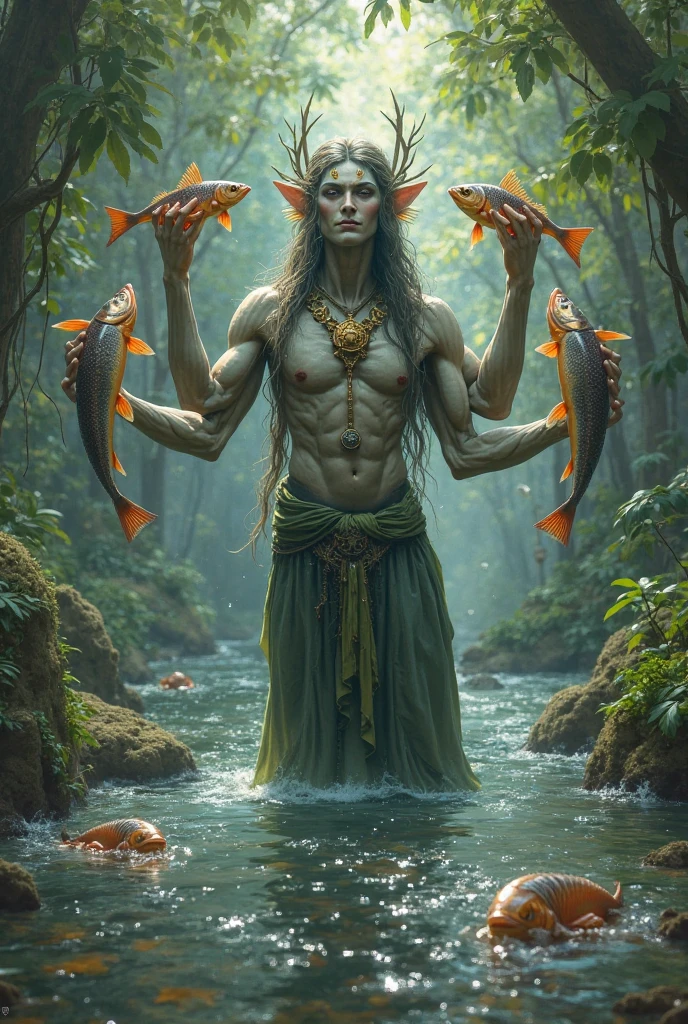 Nuwa Creation of Man Replenishing Heaven Ancient China Trees, Flowers and Plants, Birds and Beasts, Fish and Insects, Clay Figures, Humans, Water God Gonggong, Fire God Zhurong, Caves, Colorful Stones, Living and Working in Peace Nuwa created human beings --auto