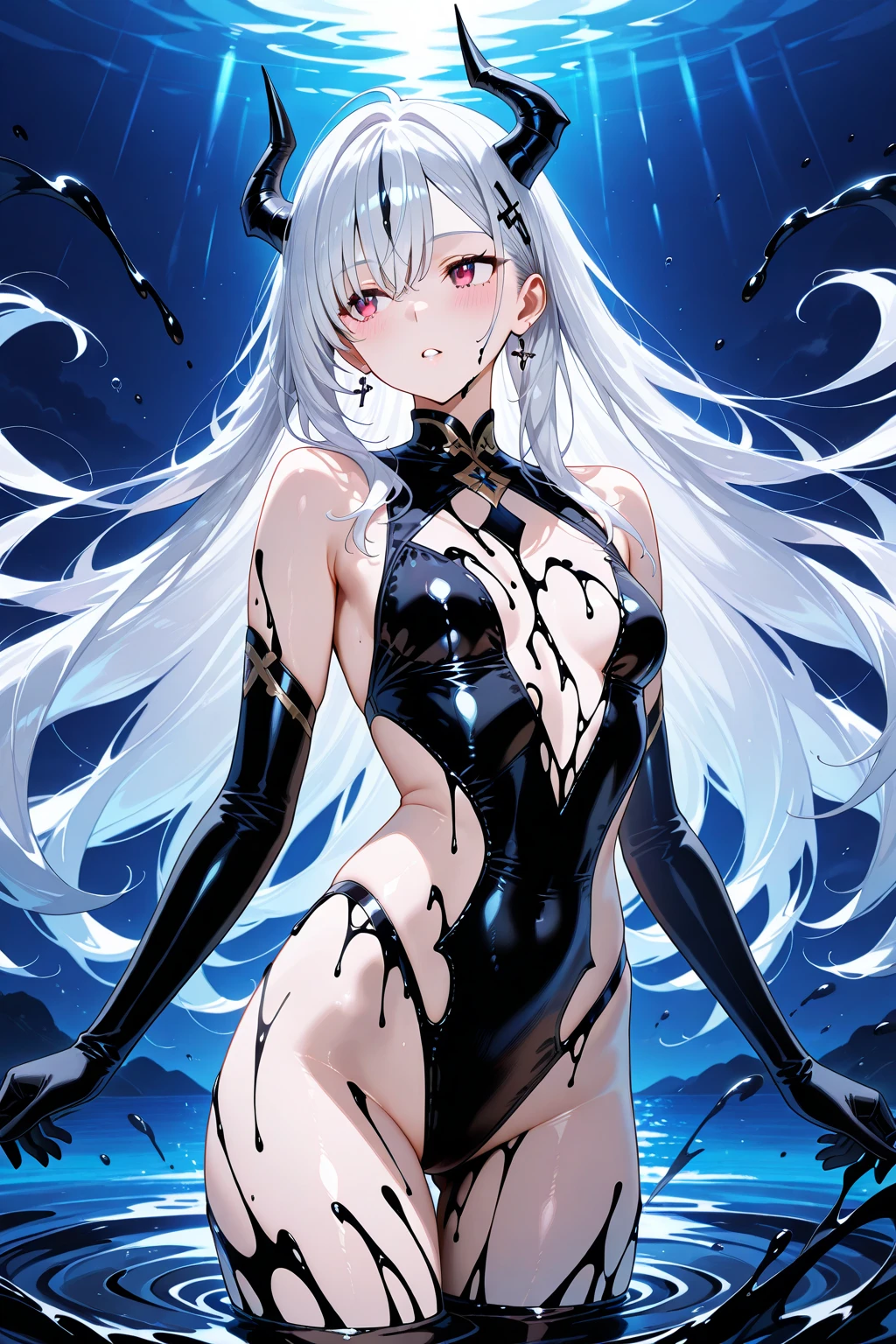 Excellent figure,exquisitedetails,The look of fornication enjoyment,don't have clothes,No panties,Crouch on the living room floor,Open your legs to expose your private parts,Unoccluded,Tentacle sex,Tentacles play with the lower body,Tentacle sex,Climax squirts,Climax,The tentacles shoot white slime onto the girl