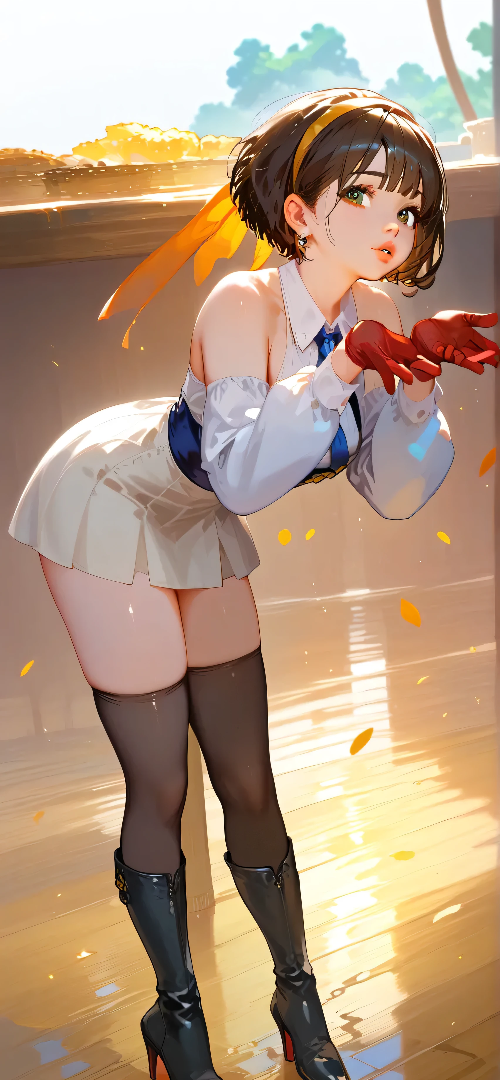 White-haired loli in tight socks, Hole cuffs, Tights, the sideview, Sexy look, see - through, clear curvy details, tight attire, Slender legs loom,White body,Hair is shiny,Delicate and shiny skin,Slender body,White T-shirt,Dew hemisphere,Upturned buttocks,Plump breasts,The body was wet with water,A coquettish expression,Poor milk,The lower abdomen is firm,fox ear