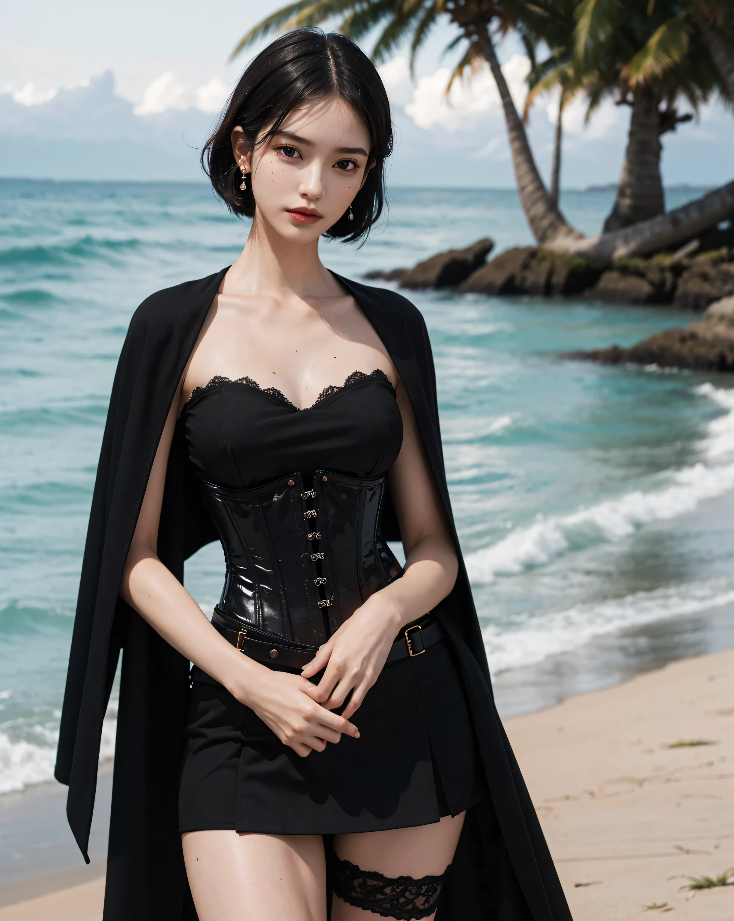 8k、alone、16 year old big breasted beauty,Super Beauty(Like the real thing),Iris,super beautiful teenager,Black short bob hair,黒と赤のSexy Exterior,Black trousers,Golden decoration,長くて大きなJapanese sword,Demon Slayer: Androgynous Beauty,A wonderful work of art、Wind effects:1.9、Cloud Effect:1.2、Full Rendering,Unreal Engine、Japanese sword 1本,Cool beauty,Ultra-high resolution,super 超Realistic Skin,Ultra-precise hand-crafted detailing,１Japanese sword,smile,Photorealistic RAW photos of the highest quality。Backlight, Cinema Lighting, Film Grain, 50mm lens, Nikon D850,Realistic Skin,Fantasy art,Character Art,Ultra-high resolution,Muscular and slim body,Muscular and lean lower body,Precise facial details,What&#39;s left behind,Perfect hands,Cool sexy beauty,landscape,A lot of thick red smoke(largely),Ultra-realistic smoke,Extremely ripped abs,Muscular Beauty,Very large breasts,Sexy Exterior,Wide open chest,Body balance,smile,Makeup,Accentuate your cleavage,Dynamic fighting pose,