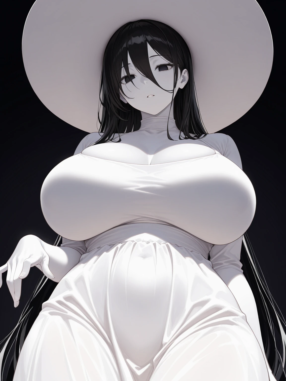 hino_rei, huge_breasts, standing, solo, china_dress, starry_sky,, masterpiece, best quality, detailed face, detailed eyes, highres,