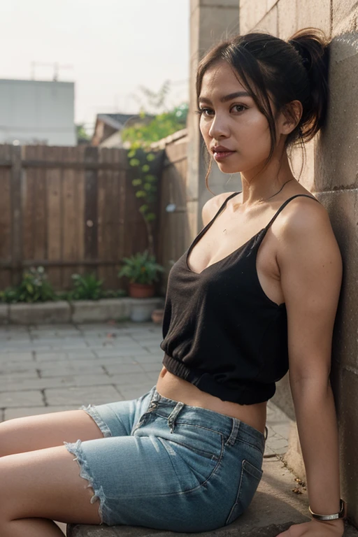 analog film photo, photo of a teenage punk, female, amber eyes, matted hair, tan complexion, Japanese ethnicity, tall stature, curvy, voluptuous hourglass figure, busty bosom, full wide hips, plump round buttocks, wearing a wet transparent cami top and a plaid miniskirt, posing on a rainy Tokyo rooftop, wet skin, damp clothes, RAW Photograph, dslr, soft lighting, high quality, film grain, Fujifilm XT3, detailed skin with visible pores, insane details, masterpiece, 8k, 35mm photograph, dslr, kodachrome, faded film, desaturated, grainy, vintage, Lomography, stained, highly detailed, found footage, close-up shot