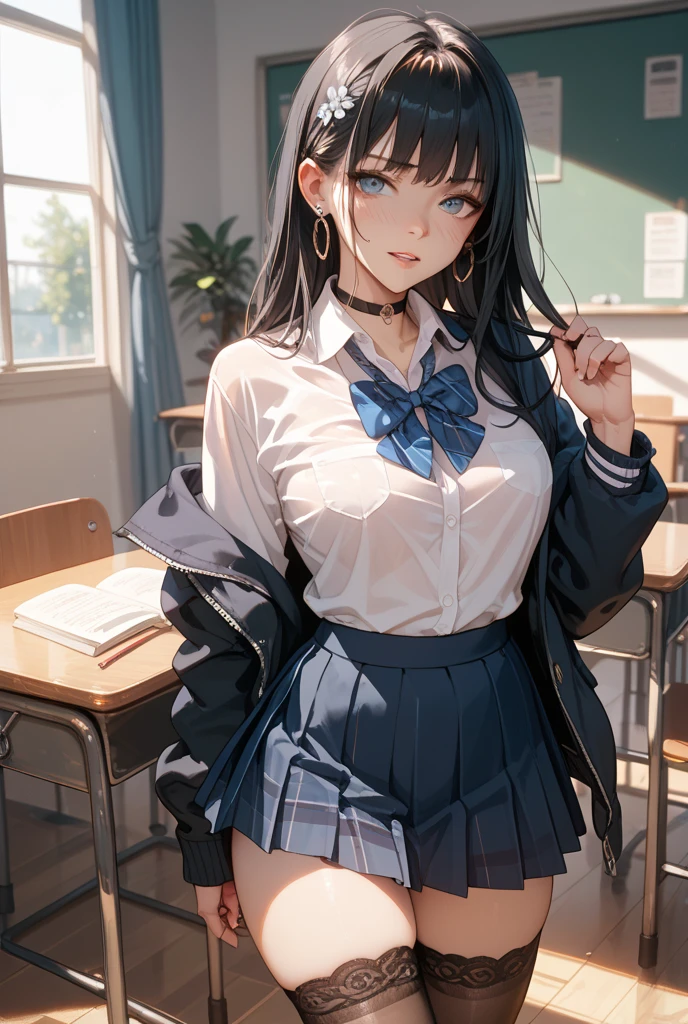 thin girl in sexy school skirt and underwear