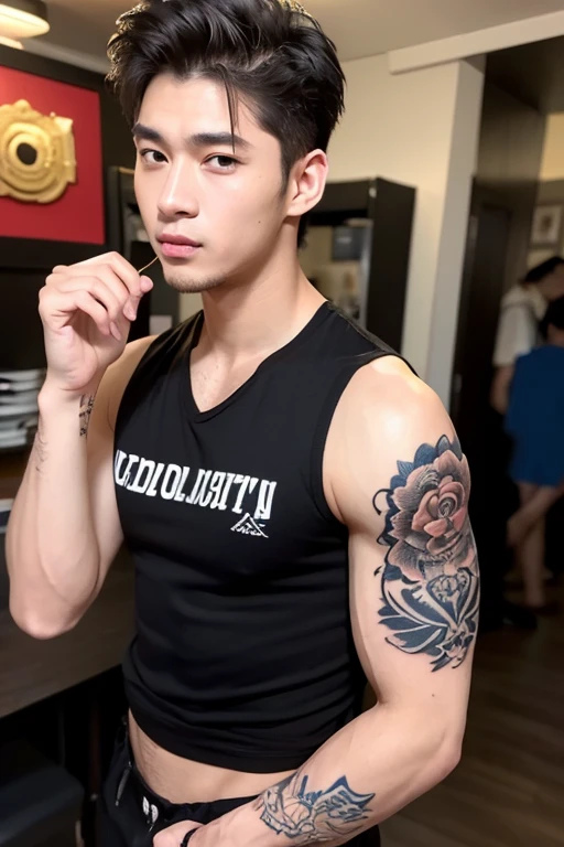 Korean, boy, korean boy, tattooed, man