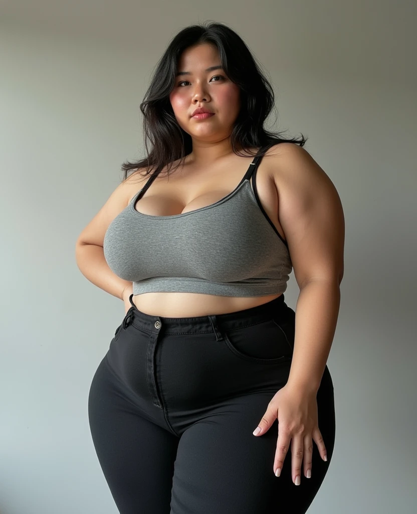 ((best quality)), ((masterpiece)), (detailed), perfect face, araffe woman in a long dark green shirt and 1/3 white denim skirt walking in black room , thicc, wavy short hair , yellow hair , she has a jiggly fat round belly, bbwchan, wearing tight simple clothes, skinny waist and thick hips, widest hips, her belly is fat and round, soft curvy shape, hyperrealistic full figure, wearing a cute top, wide hips, wearing 10 bracelet , wearing huge diamond necklace , slightly fat cheeks , glasses , fat arms , ethnic tattoo, (tattoo covering the whole body), (tattoo on the chest), (tattoo on the chest), tattoo on the arm, tattoo on the finger, (tattoo on the whole chest),