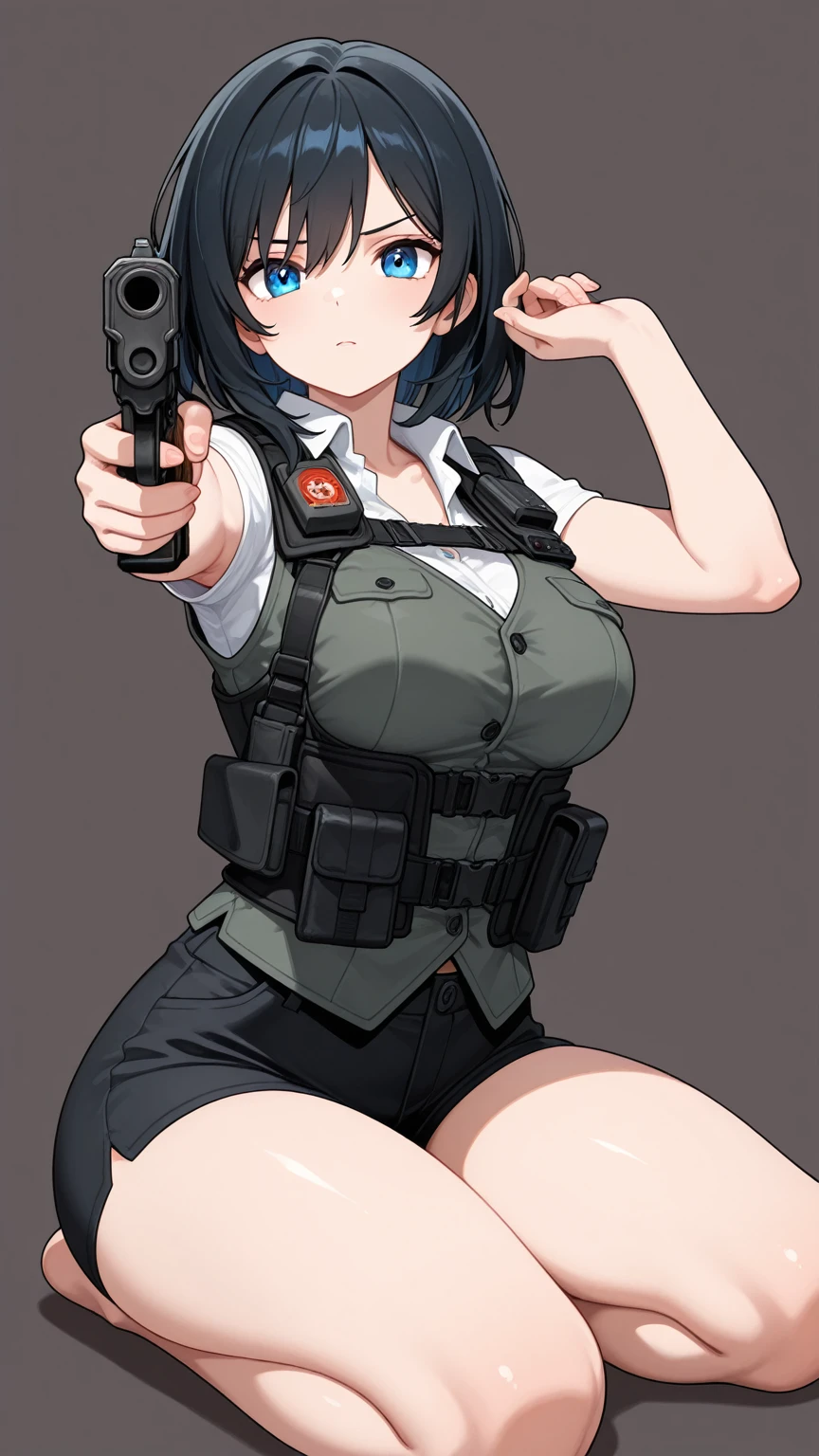 Hot
With guns in hand with sexy bra