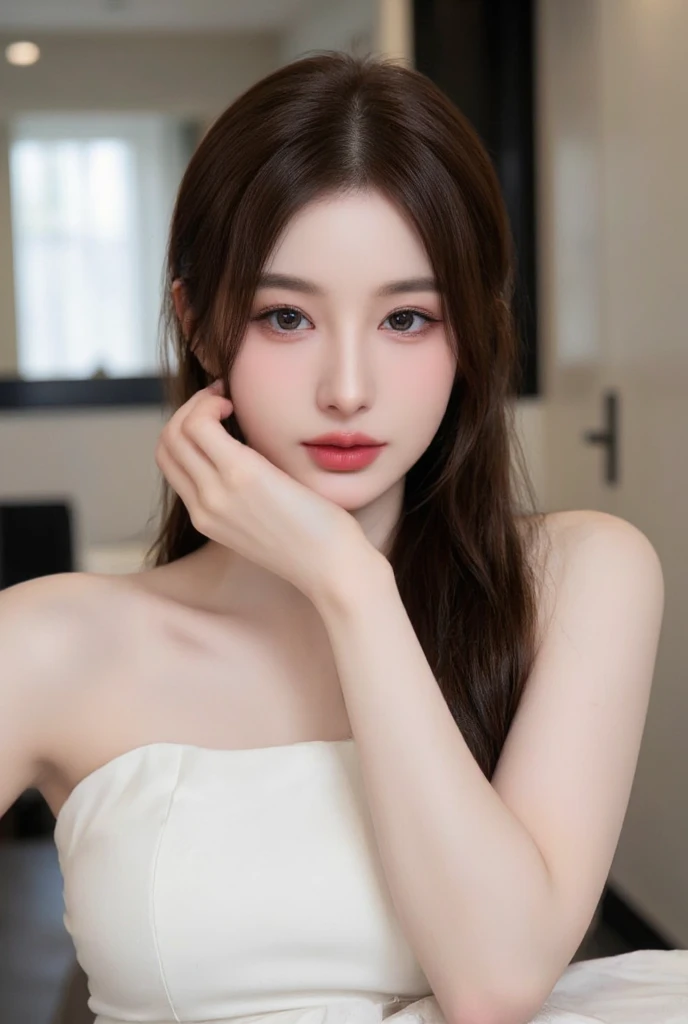 ((Highest quality)),(超High resolution),(Very detailed),(Detailed Description),((The best CG)),(masterpiece),Ultra-detailed art、(Highest quality、8k、32K、masterpiece)、(Realistic)、(Realistic:1.2)、(High resolution)、Very detailed、Very beautiful face and eyes、1 female、Tight waist、Delicate body、(Highest quality、Attention to detail、Rich skin detail)、(Highest quality、8k、Oil paints:1.2)、Very detailed、(Realistic、Realistic:1.37)、Bright colors、Beautiful Japanese Women、Detailed face、Smooth Skin、