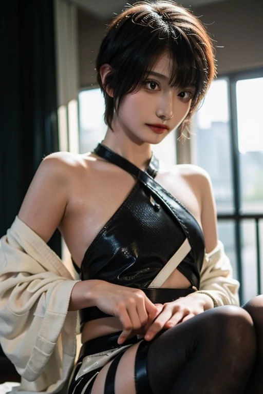 (Browsing Caution:1,4),Mix 4, (8k, RAWphotograph, Highest quality, Tabletop: 1.45), (Realistic, Realistic: 1.37),illumination, night, プロのillumination, photographn mapping, Radio City, Physically Based Rendering, Gradient Brunette, 高品質のphotograph, High resolution, 1080P, (Detailed facial depiction), (Detailed description of the hand), (Delicate CG), Extreme light and shadow, Rich details, (Detailed facial features), (Highest quality), Look in front of you, Highly detailed face, Highly detailed lips,  超High resolution, (truth: 1.4), photograph, 1 , [(sad)],  , Thin limbs, movie, Cool pose, I Cup, Highest qualityな完璧なボディ, photographのような, (1 : 1.3), Perfect balance, (Huge, Perfect breasts, Areola),(Realistic, Realistic:1.37),One Girl, Cowboy Shot,Professional Lighting, Photon Mapping, Radio City, RAWphotograph、(Realistic:1.4)、Octane Rendering、Complex 3D rendering with ultra-detail, Studio Soft Light, Rim Light, Crisp details, Super detailed, Realistic skin texture, detailed aspects, Beautiful details in the eyes, Highly detailed CG Unity 16k wallpaper, Compensate, (Detailed Background:1.2),Highest quality, 超High resolution, Tabletop, One Girl, One Girl,alone, Upper Body,Show Viewer, White Background, Bobcut, short hair, Multicolored Hair, Compensate , Lips parted, Black Lips, eyeliner, Gothic, Goth Girl,((Multicolored Hairの色:1.4)),(((Completely naked))),(((nsfw))),((Small breasts:1.2)),(Hairy pubic hair that reaches down to the belly button:1.2),(Hairy pubic hair that connects to the anus:1.2),（（nsfw ））