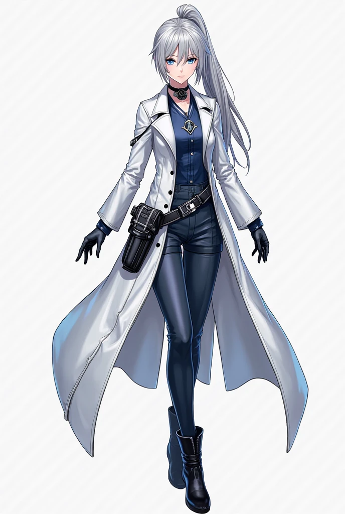 mulher 27 anos, Hanna New, cabelos acinzentado, Silver Sable da Marvel, 8k