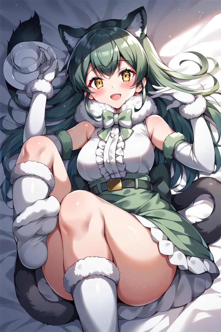 Very smiling、Spread your legs、sit、Light green hair,(((Fur Falls)))、((Lots of fur)),White background、Photo studio,((((Big Breasts))))、Cat girl、smile、(Cat ear),(((tail)))、((Light green fluffy fur ultra-mini micro bikini))、、((Fluffy fur knee-high socks))、Very beautiful woman、blunt bangs、(Detailed face)、Realistic Skin、((Delicate photo))，(Girl Masterpiece RAW Photo Details:1.25), (Highest quality:1.6), (Ultra-high resolution:1.5), (Realistic:1.75),8k resolution, ,50mm,Absurd, Ultra-detailed,Cinema Lighting、