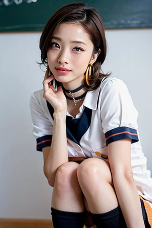 (((Top-down configuration:1.33)))、((No underwear:1.55))、One Girl、Beautiful and detailed eyes and face、barefoot、20 year old cute Japan woman, ((Extremely precise and accurate anatomy:1.0)), (photo Realistic:1.4), (hyper Realistic:1.4), (最高品質のRealisticな肌の質感:1.4), (Improvement of quality:1.4), (Enhances the beauty of skin texture:1.1), Clean and glowing skin, mesh, thin:1.2, (Realistic:1.3), Realisticなライティング, (Smoother lighting:1.05), (Improving the quality of cinema lighting:0.9), Backlight, A gentle light on your face, Ray Tracing, (Bright light:1.2), 32k, One Japanese woman, fine grain, Detailed face, (Film Grain:1.1),(Accentuates body lines:1.1), High resolution, Natural look, Kind eyes, Improves hair quality, Delicate light and shadow, Transparent muscles, Graceful pose, Beautiful Eyes, Sharp details, Soft light reflection, Beautiful contours, Delicate skin tone, Fine hair texture, Natural background, (((sunny day、Beach、A strong wind is blowing、Her hair and skirt are flying、Squat, Traditional navy blue sailor uniform、Open shirt、Pleated skirt、Scooping seawater with hands:1.25、splash、Sandy Beach、Light of the sun、clear blue sea、The waves crash quietly、Blue sky and white clouds、green mountain々、Beautiful Nature、The joys of youth)))、