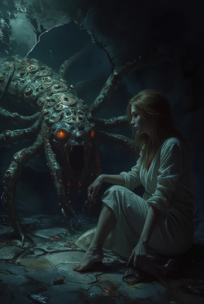 ((Highest quality, 8K, masterpiece: 1.4)),((Amazing details: 1.3)),((figure: 1.2)),((High resolution: 1.1)),Spooky, Horror, worm, Dark Style, Dark fantasy,Tentacles, Skin color, Realistic, Dark atmosphere, Chiaroscuro, Film Grain, Peristalsis,