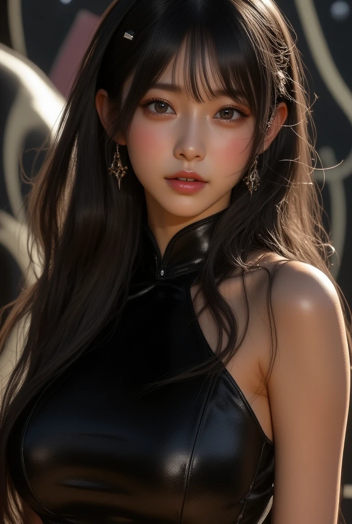 ((Best quality at best, 8K, tmasterpiece: 1.3)), 1 girl, Slim like a fox，Comes with 9 syrups，In the dark night with burning gold，Ambient and gloomy lights of Japanese city focus on girl，and has light and shadow effects caused by lighting halos.