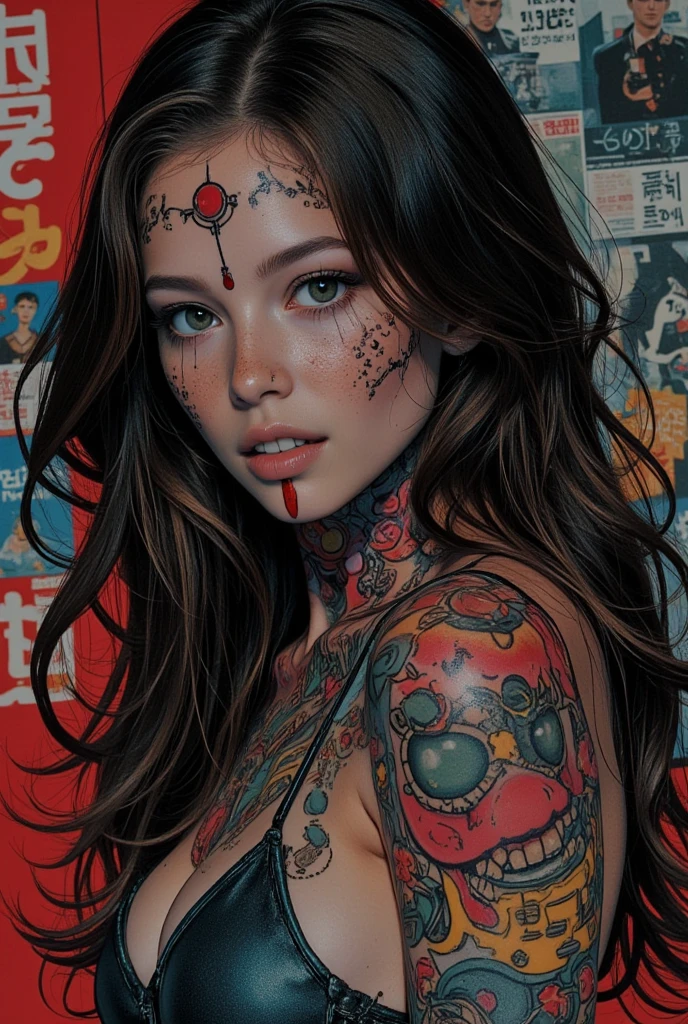 (extra limbs, extra arms, extra arms, extra legs, malformed limbs:1.3), imperfect hands:1.5, imperfect fingers:1.5, elongated body, 2 girls, 2 person, detailed eyes, detailed lips, extremely detailed eyes and face, long eyelashes, surreal, abstract, dark, moody, chiaroscuro lighting, dramatic lighting, cinematic, high contrast, digital painting, photomanipulation, concept art