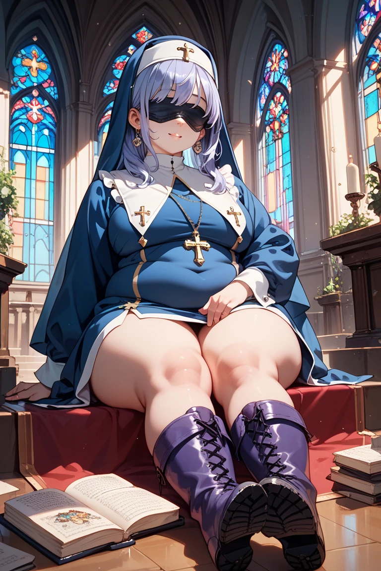breasts resting on table, facing camera, wet shirt, see through top, ill fitting clothes, button pop, tearing clothes, Breasts larger than torso, gigantic breasts, insanely inflated breasts, Beautiful young princess nun sitting at table, white nun habit, tight black nun robes with buttons, button gap, robin wright, right and vibrant colors in background, detailed face, very detailed skin, thick and chubby body, (oppai: 1.9) breast size, chest up shot, long black burlap nun dress, billowing dress, an 18 year old nun being tempted by the devil, Bright and vibrant colors, concerned facial expression, messy bright blonde hair, (realistic:1.5), skin indent. octane render, (unparalleled masterpiece, ultra-realistic 8k CG, dramatic, ray tracing, HDR:1.2), (Best Quality), fantasy, atmospheric, extremely detailed, intricate, hyper-detailed, harsh lighting, (specular lighting:1.4), (photorealistic face:1.2), (skindentation:1.3), (1girl:1.4), ()
