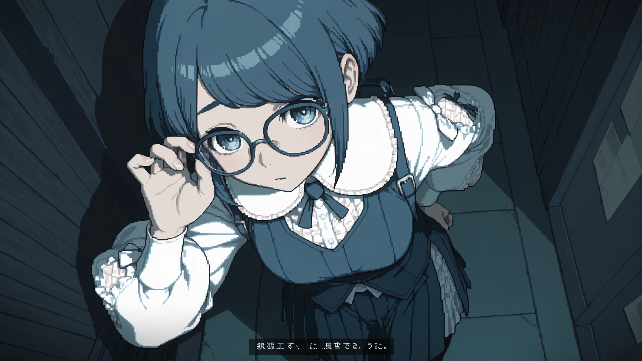 masterpiece, high quality, better lighting, absurd, best quality,
anime screenshots, anime coloring,
from above, glasses, V sign
azami,