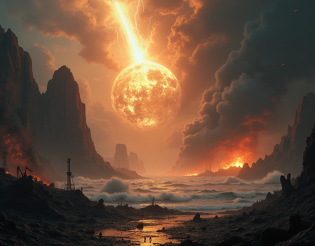The end of the world，Feelings of despair，epic sense，Cinematic lighting effects --auto
