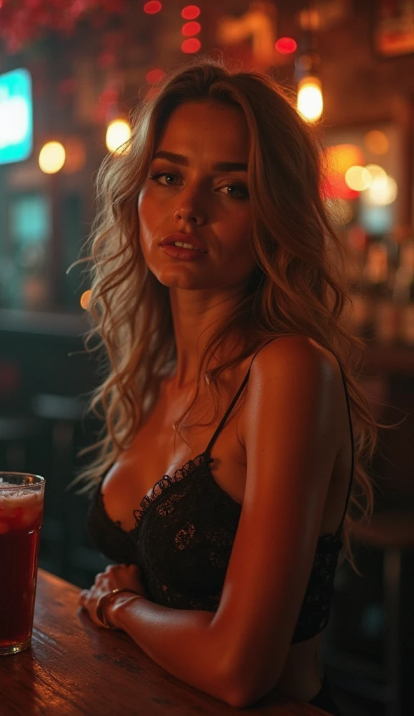 Perfect woman, thin AND GOOD ATTRIBUTES IN CHEST AND BUTTOCKS, (perfect big round fake breasts:1.0), (perfect hands), (long golden straight blonde hair:1.2), (wasp waist:1.3), (very delgado skinny cute nubile bodyshape:1.3), (Toned abs:1.2), (seductive, euphoric), of the highest quality, Queen race, NAKED WITHOUT CLOTHES POSING NSFW, masterpiece, High resolution, realist, RAW Photos, 8K Wallpaper, perfection, Professional lighting blue neon lights , Very detailed, 20 years old, sexy woman, Queen race, neckline, full body image,detailed face, beautiful eye, In the elegant dining room, sunny, hits, Well-formed breasts, Full and shiny lips
