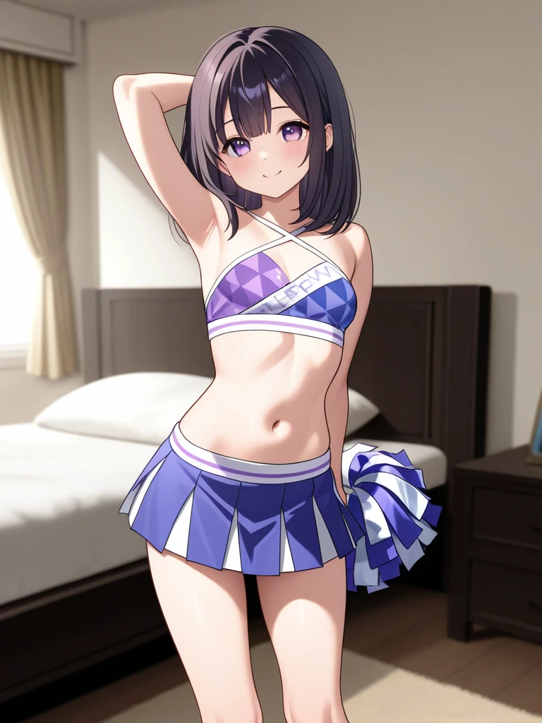 , furuderika, long hair, purple eyes, blue hair, blunt bangs,, , empty eyes , large breasts, nipple, live stage, , Heavy snowfall area frozen wet crying mountain ,solo, naked