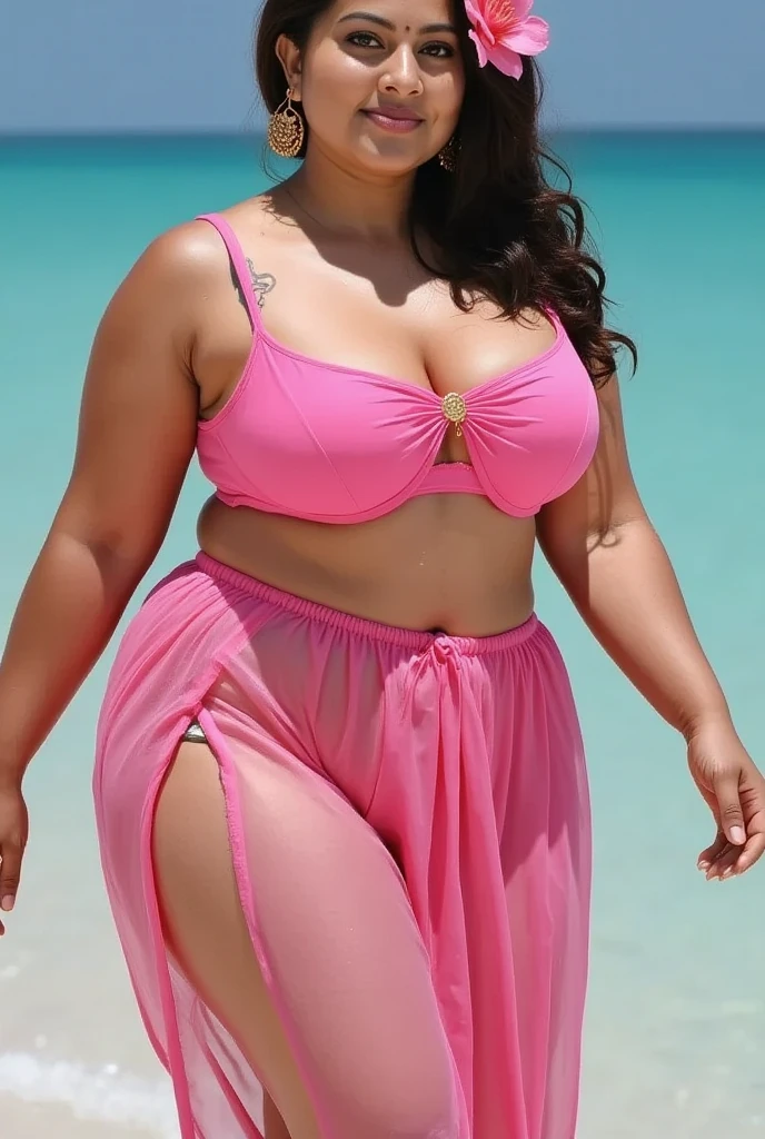 (((genelid))) araffe woman in a colorful bikini posing by a pool, curvy, lizzo, in a bikini, gorgeous woman, gorgeous figure, full body shot in bikini, slim hot body. realistic camera picturization, imax quality