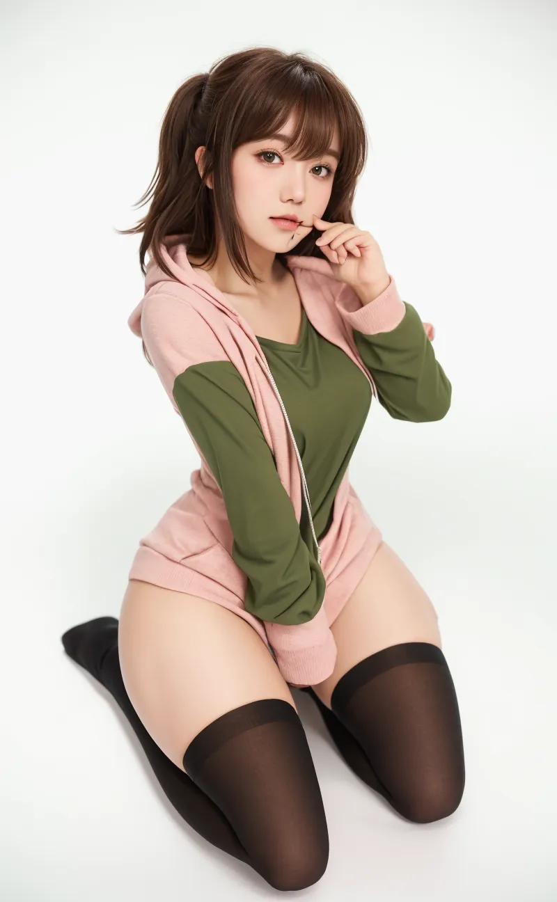 Adolescente, cabello rosa oscuro, ojos verdes , cabello largo y ondulado, expresion ingenua, realista, cuerpo completo Teenage girl, red hair and green eyes, long, wavy and hot hair, hero suit, naive expression, realistic flying, highly detailed, high quality. Full body