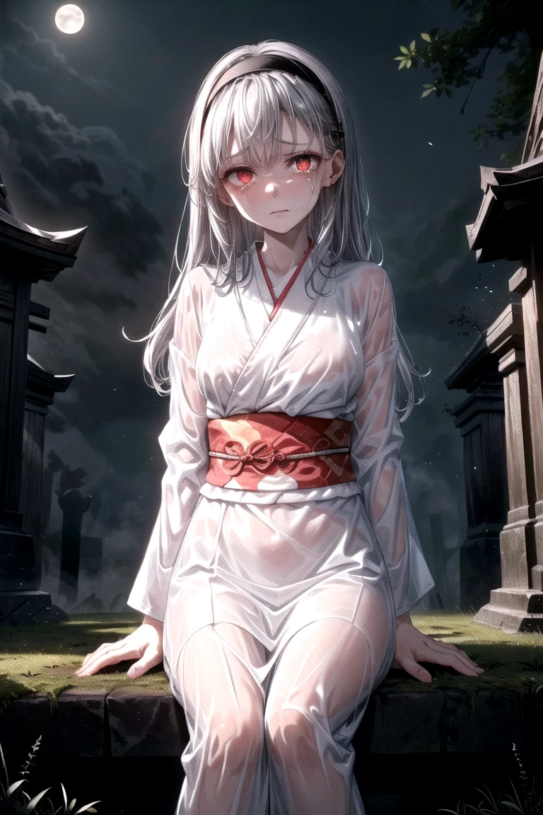 ghost、darkness、Dimly lit room、真夜中の古いghost屋敷の中で、Japanese style、kimono、ruins、Girl、Girl、Short、Younger、Lower school year、Baby Face、Both eyes open、Pale skin、Nipples、flat chest、Dynamic Angle、Glaring、Creepy、scared、suspicious、suspicious、Ghost、My clothes are torn、Half naked、The body is slightly transparent、My legs are disappearing、I feel lifeless、Dead、Ghost、Panties、Injured
