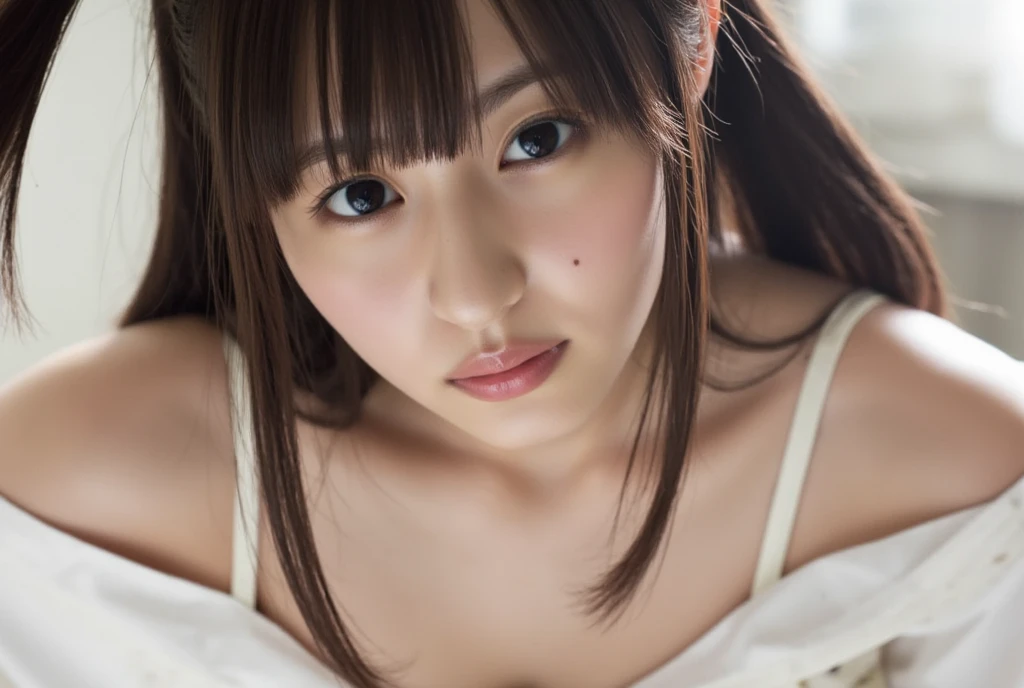 Ulzzang-6500-v1.1, (RAW Photos:1.2), (Photorealistic), Beautiful detailed girl, (Genuine: 1.4), Very detailedな目と顔, Beautiful and fine details, Snow Scene、Large file size, High resolution, Very detailed, highest quality, [masterpiece:1.6], Awareness-raising, Very detailed, Hmph, In detail, highest quality, 8k wallpaper, Cinema Lighting, One Girl, 17 years old, Small, flat chest、Perfect figure, Cute droopy eyes、Beautiful big eyes、beautiful girl, ((Tabletop)), highest quality, One Girl, eye shadow, Upper Body, Portraiture, ((Close-up of face:1.2))、