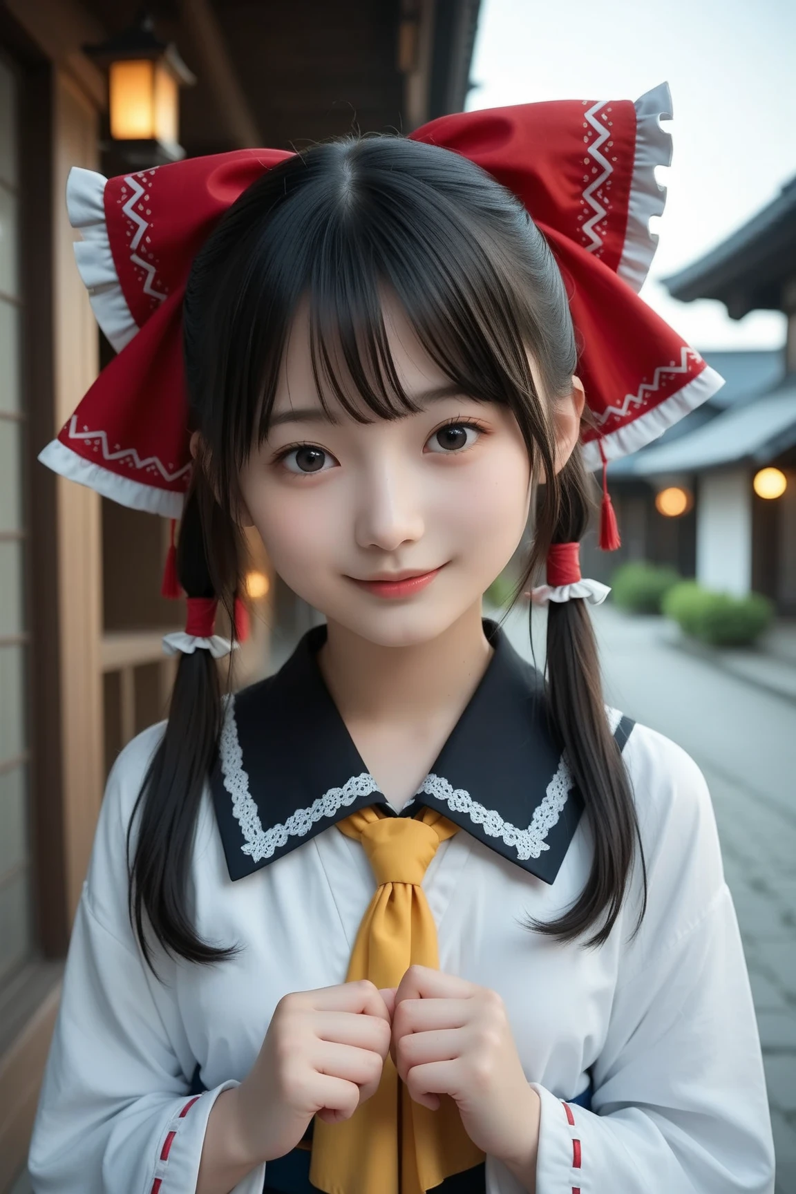 shrine maiden、mole on face、Animation
