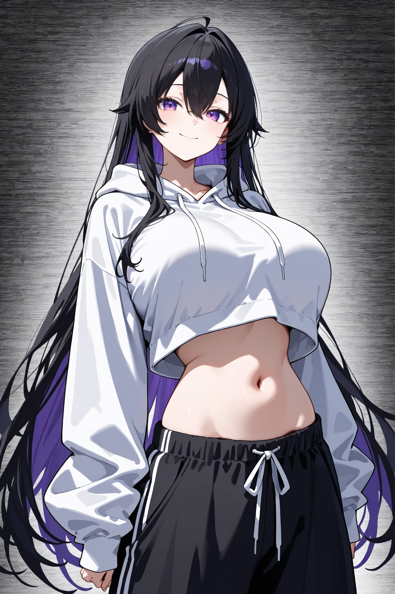 Teenage girl ((White skin)) ((purple eyes)) ((long hair, emo on one eye)) ((black hair)) ((Shy and blushing)) ((small breasts)) ((considerable hips)) ((lying in bed with the shirt slightly raised showing the abdomen)) ((slightly revealing skirt showing thighs)) ((expression of lust and excitement))