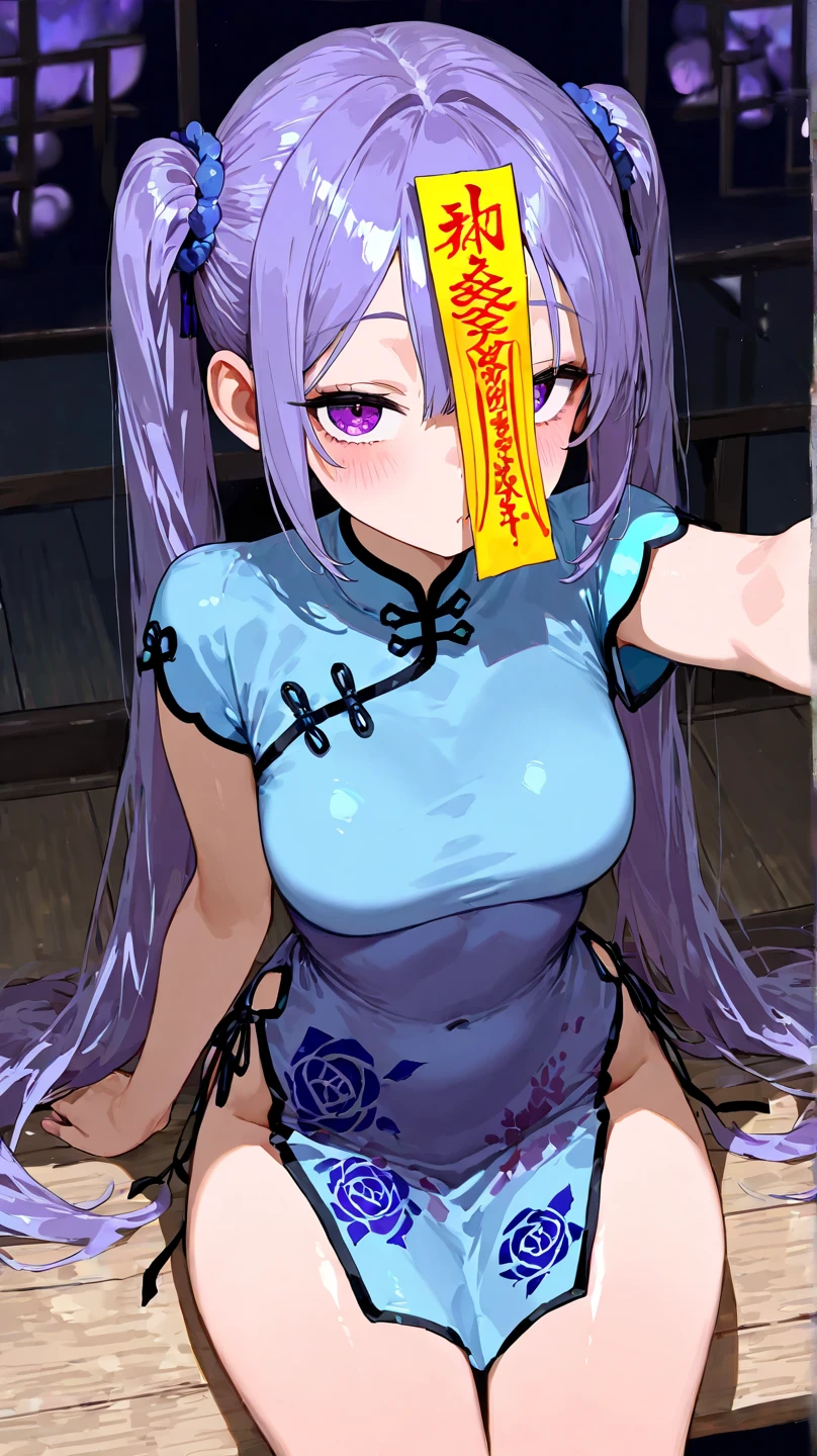 NSFW,(masterpiece, Top quality details), 1 girl, alone, indoor, bedroom, bed, Are standing, smile, whole body,Shuten Douji, dudou, forehead jewel, removed sleeve, earrings, short twin tails, Fundoshi, black choker, shawl, star print, stirrup legwear, layered skirt, pelvic curtain, (rope, shimenawa),my pussy is being touched,shy,sex,Creampie,penetrated by a man from behind,sexual treatment,sex slave,(Sweat:1.5),I feel dizzy,The Fall of Pleasure,Ahegao,vulgar expression,sticking out tongue,mouth wide open,body is turned upside down