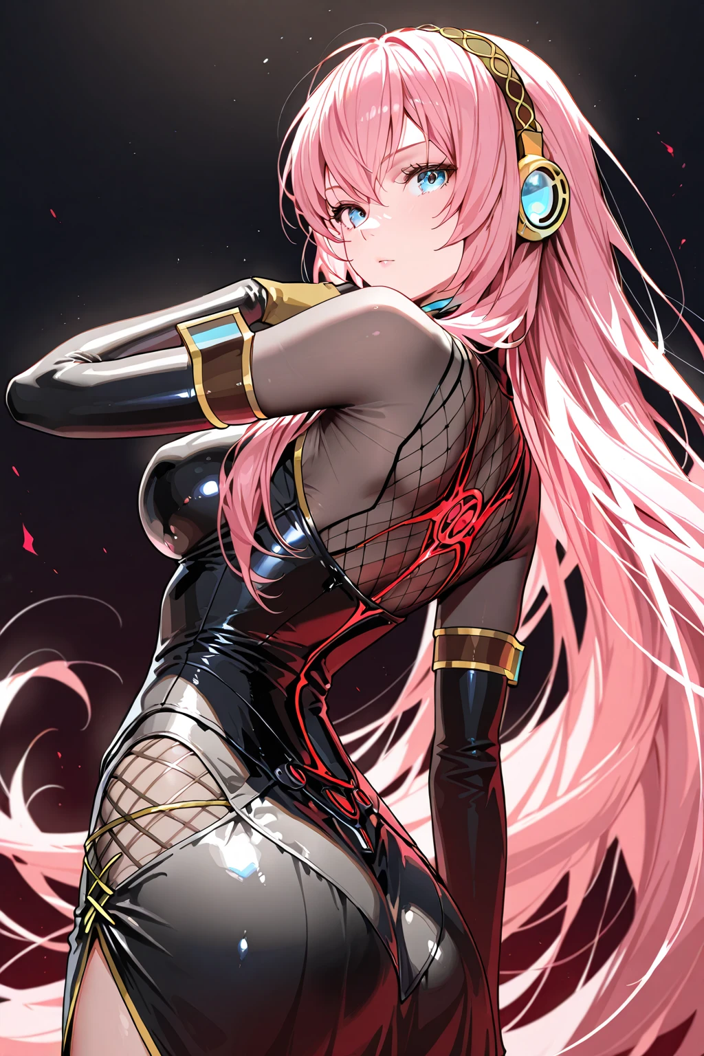 ((masterpiece)), ((best quality)), (Extremely detailed), ((Kawaii)), Lovely, (charming), ((Sexy)), ((Very detailed)), 4k, (8K), best quality, (beautiful), (Anime style:1.2), Flat Color, , rest, Dynamic poses ((National Foundation)), rest, Upper Body, level, Beautiful girl with Pink Hair,disheveled hair,long Pink Hair, Hammerhead, White pupil,The legs are very thin,Very long legs, Blue eyelashes, masterpiece, rest, 1 Girl ((20 years old)), Cyberpunk, Black bikini, The role of Mitsuri Kanji, Bangs, Dressed to perfection, Big thighs, have, Fortnite, Uterus tattoo, rest, Large Breasts, Smile, open mouth, long hair, Hammerhead, (Pink Hair, Deep blue eyes:1.2), Bright Eyes, (Perfect eyes:1.2), (Perfect iris:1.2), rest, (Cool), rest, Glittering, Super shiny body, Glittering, Cute face, Kawaii, Large Breasts, Fine hair, disheveled hair, rest, Gray background , ((Low photographic angle, Ground view)) High and tall,Thin, 8K, From surrealism, Official Art, National Foundation,pretty short skirt,Sitting,Expose a beautiful ass
