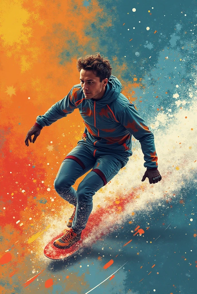 (masterpiece,best quality,absurdres ), 1man, muscular, detailed eyes, blue eyes, open jacket, running to camera, upper body, (fluorescent lamp),(colorful), ((abstract background)),
