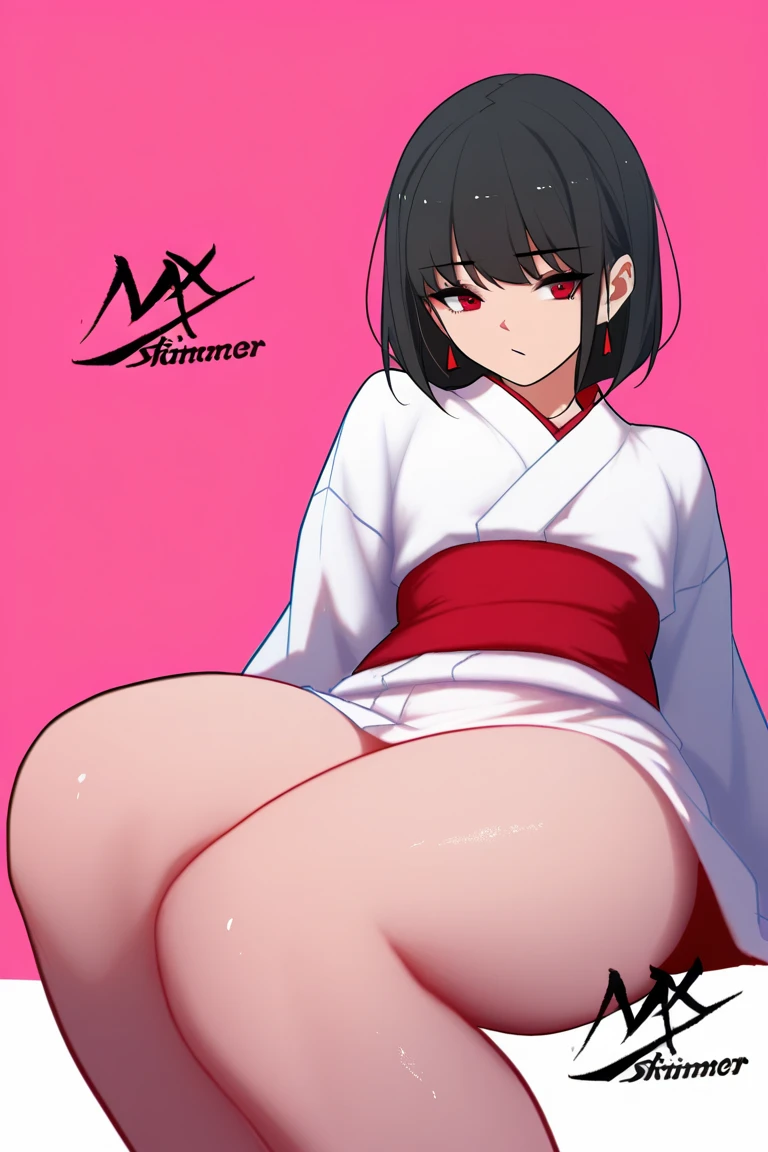 (((Stretch your arms straight up and show your armpits、Crouching with legs apart)))(((Very small panties、White panties、Thick pubic hair)))(((Angry face、Glare)))(((Small breasts、Exposing breasts、No bra)))1 Female,to wash,White Dress,Red neck ribbon,Black Hair,short hair, White shirt,Red suspender skirt,Red Skirt, Under the skirt, Panty shot, Detailed legs 、(masterpiece: 1.3) Detailed fingers, Beautiful Hands, 1 Female, Highly detailed face, Detailed lips, Fine grain, double eyelid, Visible curves,Whole body 1:1,(((NSFW、Naughty pictures)))