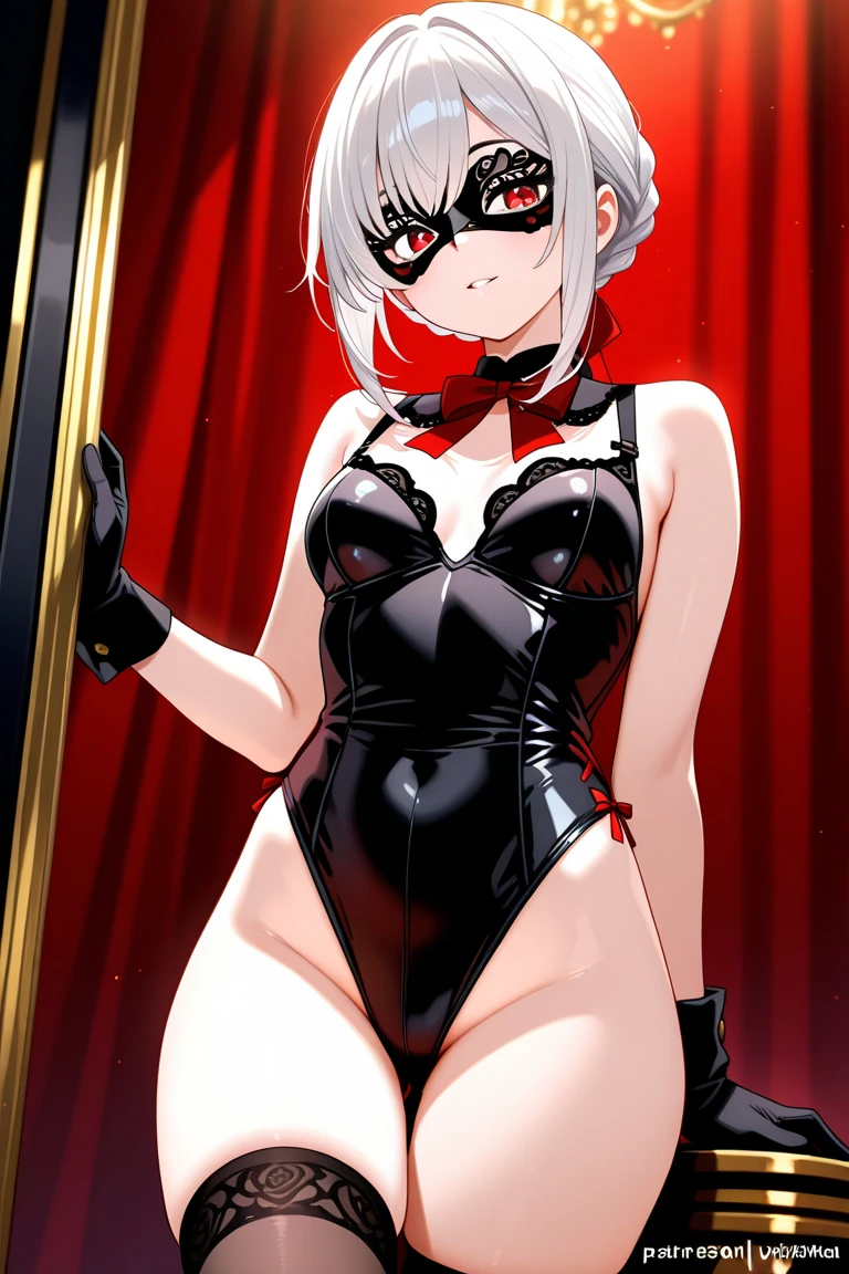 (Mejor calidad,ultra detallado,high resolution,obra maestra:1.2), retrato, harley quinn, lenceria sexi, colores vibrantes, dramatic lighting, mirada seductora, pose elegante, Adornos de encaje detallados, tela sedosa, patrones intrincados, belleza peligrosa, seductive expression, actitud rebelde, mirada intensa, Provocative atmosphere, postura segura, Elegant backdrop, encanto femenino, sensual ambiance, sensual atmosphere, curvas seductoras, presencia cautivadora.