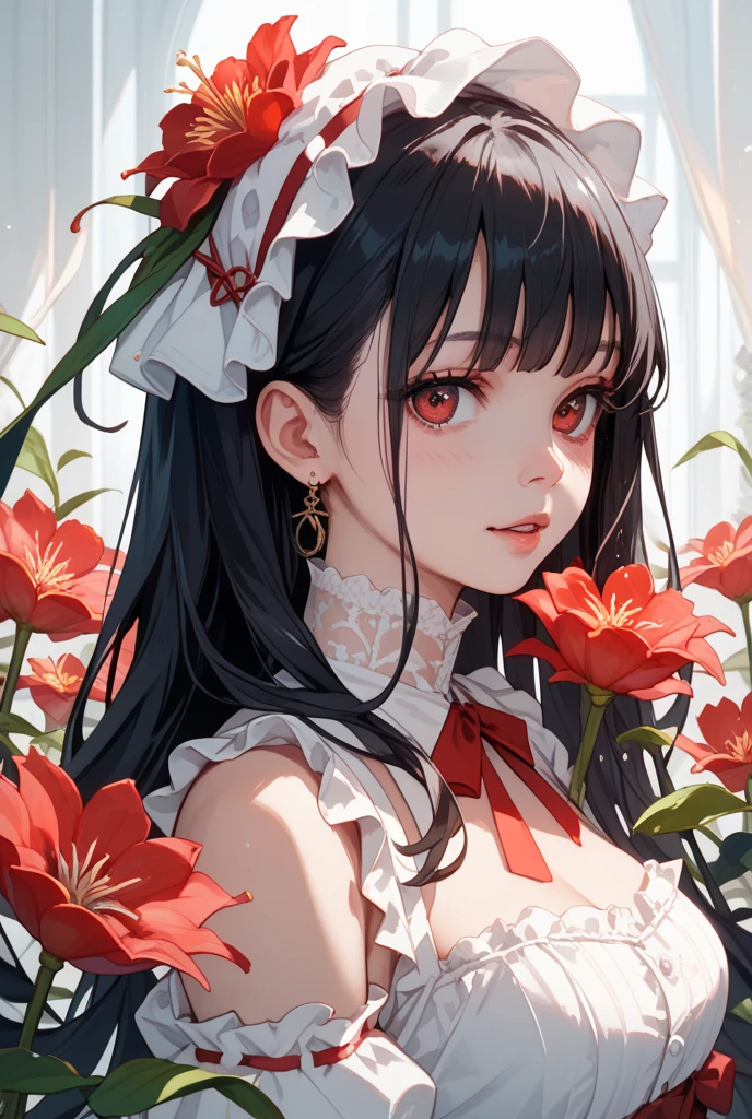 ((Highest quality)), ((masterpiece))、Hime cut、D Cup、Selfish Body